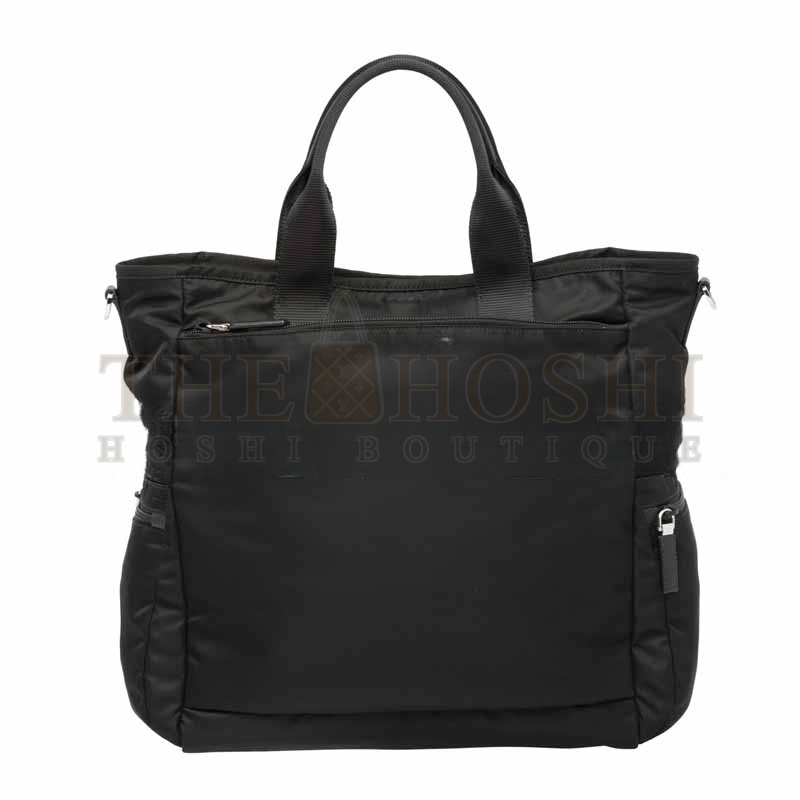 Pra*a BLACK NYLON 2WAY SHOULDER TOTE HANDBAG 1BG040 (38*33*15cm) Master Quality