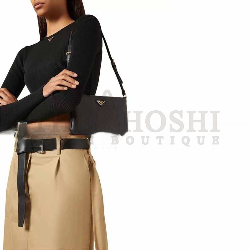 Pra*a SMALL ENVELOPE SHOULDER BAG IN GRAINED LEATHER 1NE545 (24*14cm) Master Quality