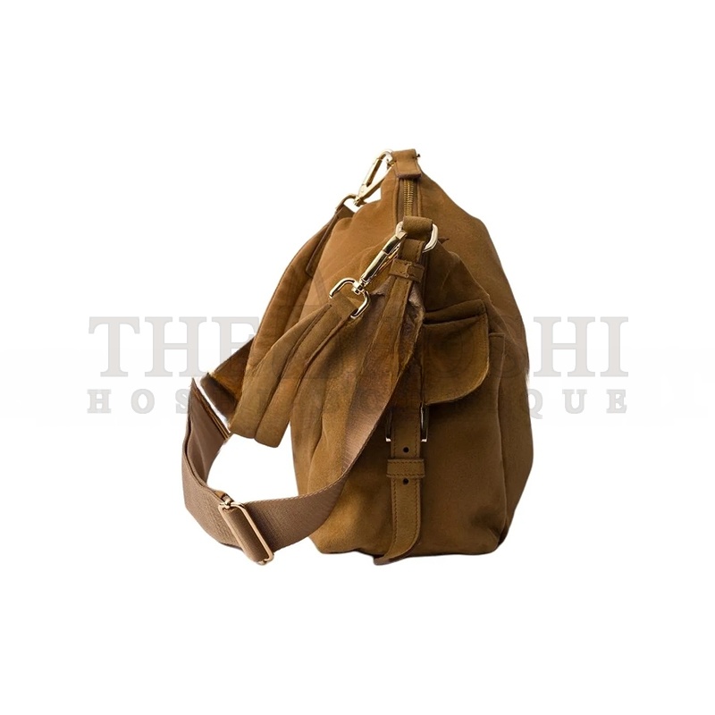 Pra*a SUEDE SHOULDER BAG 1BC264 (32*22*11.5cm) Master Quality