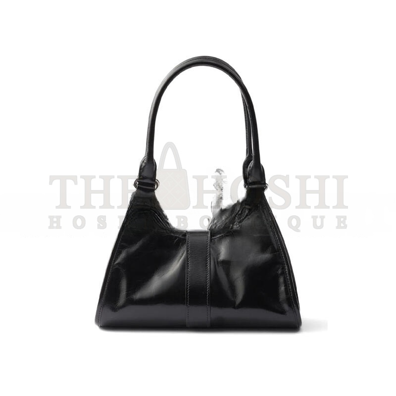 Pra*a MINI PUSH-BUTTON LEATHER HANDBAG 1BG580 (26*18*12cm) Master Quality