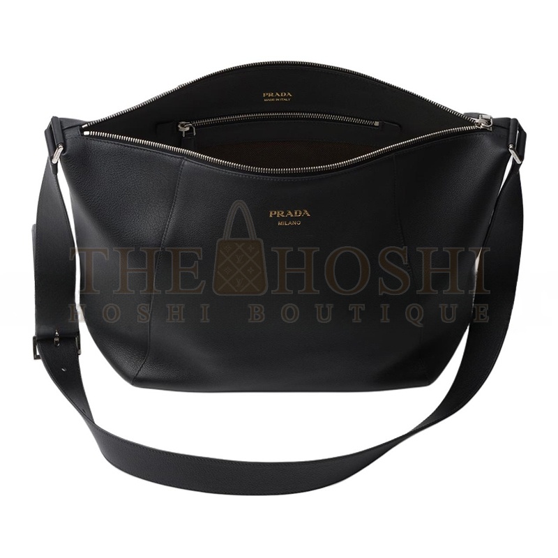 Pra*a LOGO-STAMP LEATHER SHOULDER BAG 2VH177 (30*27.5*14cm) Master Quality