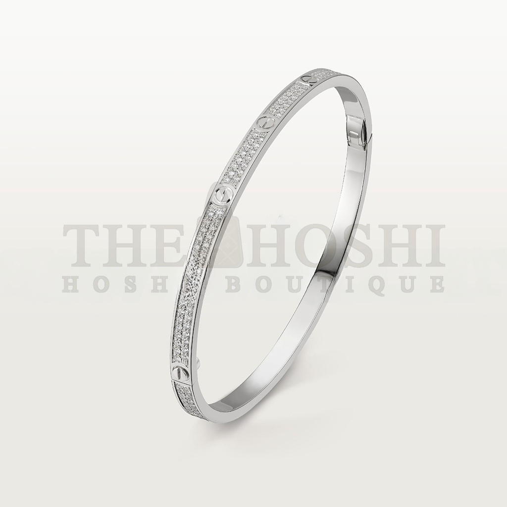 Ca*t1er  LOVE BRACELET, SMALL MODEL, PAVED N6710817 Master Quality