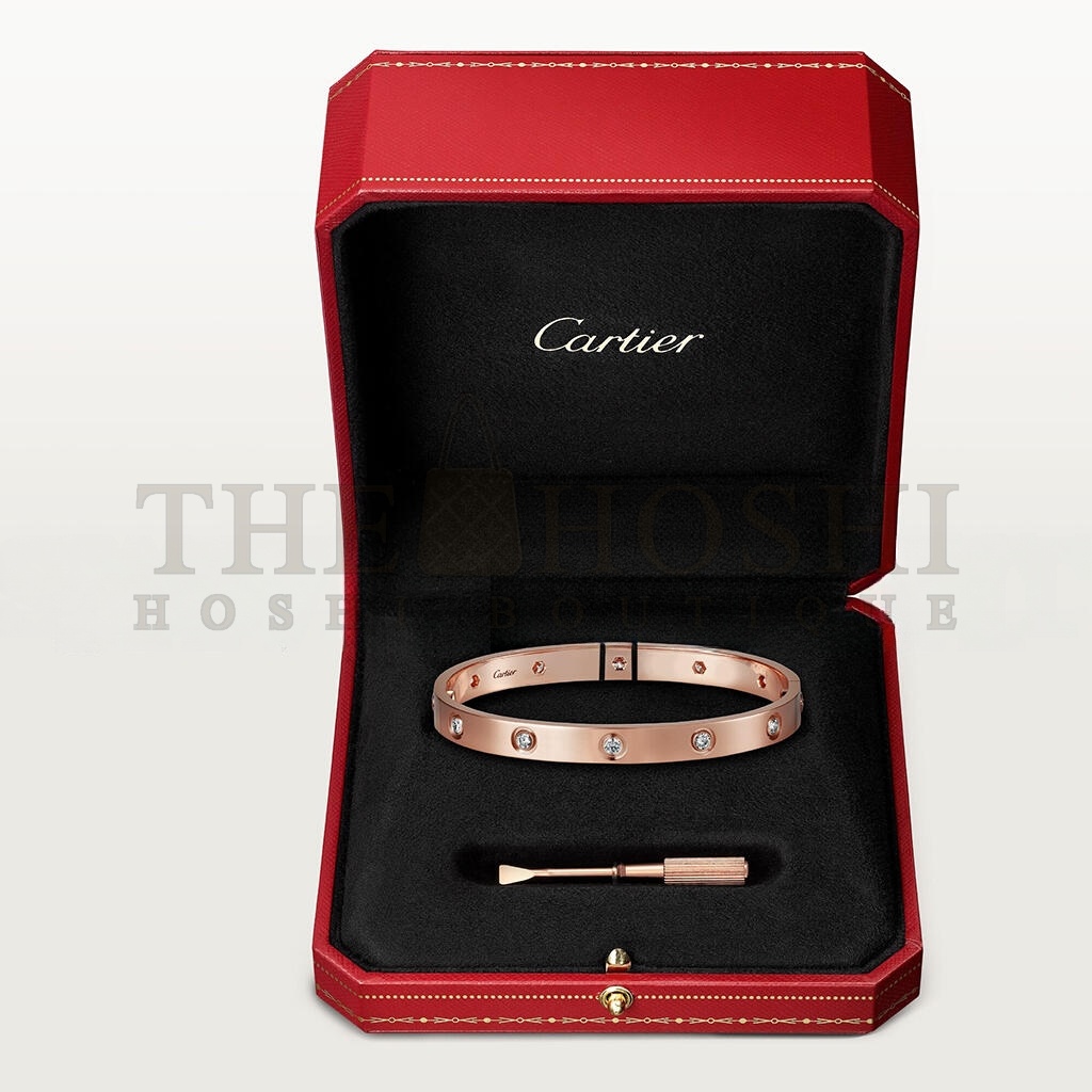 Ca*t1er LOVE BRACELET, 10 D1am0ndS B6070217 Master Quality