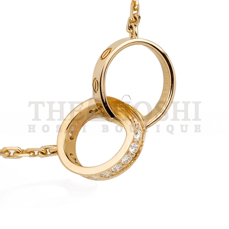 Ca*t1er LOVE NECKLACE, SEMI-PAVED B7013800 Master Quality