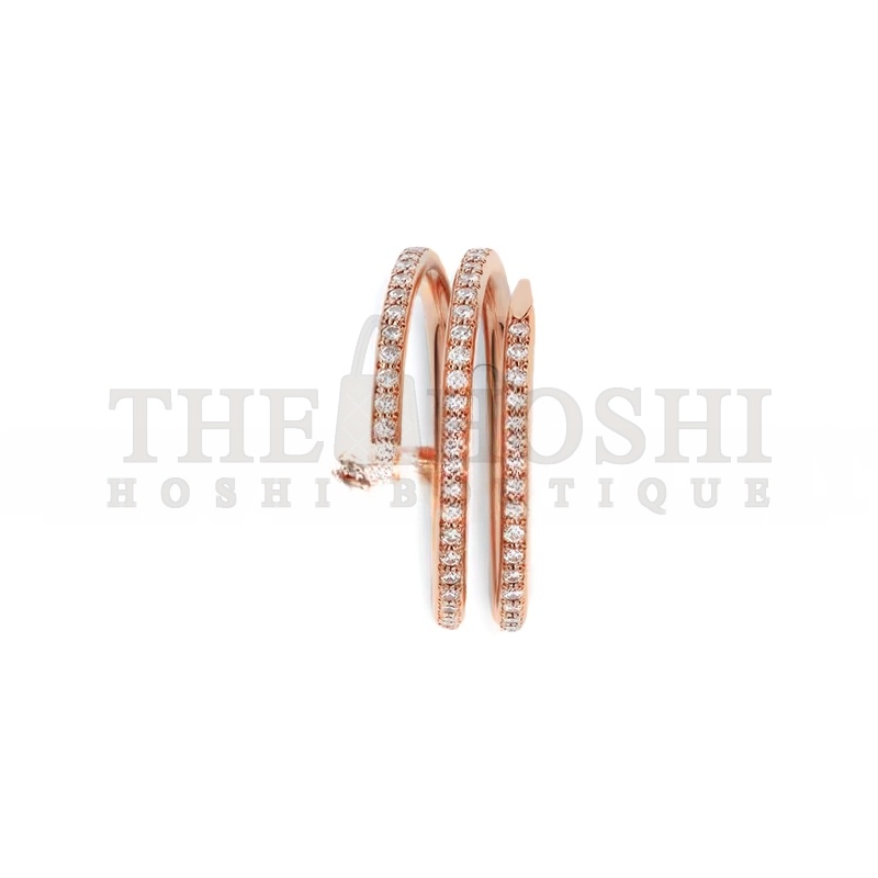 Ca*t1er JUSTE UN CLOU RING, DOUBLE, SEMI-PAVED B4210900 Master Quality