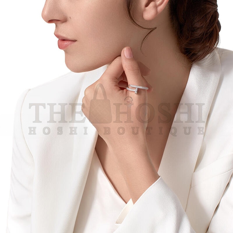 Ca*t1er JUSTE UN CLOU RING, CLASSIC MODEL, PAVED N4748700 Master Quality