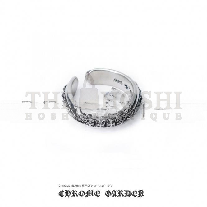 Ch*0me He**ts CH PLUS PYRAMID OPEN BAND RING Master Quality