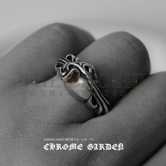 Ch*0me He**ts FLORAL CROSS HEART RING Master Quality