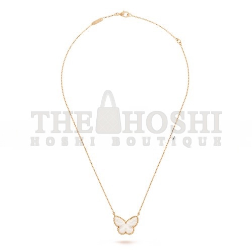 V*n Cl**f ARPELS LUCKY ALHAMBRA BUTTERFLY PENDANT - YELLOW GOLD, MOTHER-OF-PEARL VCARD99500 Master Quality