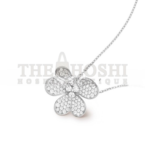 V*n Cl**f ARPELS FRIVOLE CLIP PENDANT, VERY LARGE MODEL - WHITE GOLD, D1am0nd  VCARP6L600 Master Quality