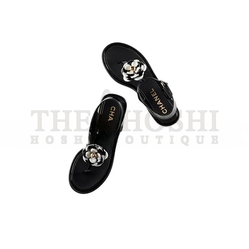 Ch**el SANDALS PATENT CALFSKIN & METAL BLACK G39165 X56607 K4426 Master Quality