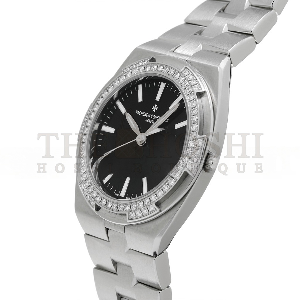 VACHERON C0nstan1n OVERSEAS 33 QUARTZ STAINLESS STEEL D1am0nd BLACK DIAL 33MM WATCH 1205V/100A-B591 Master Quality