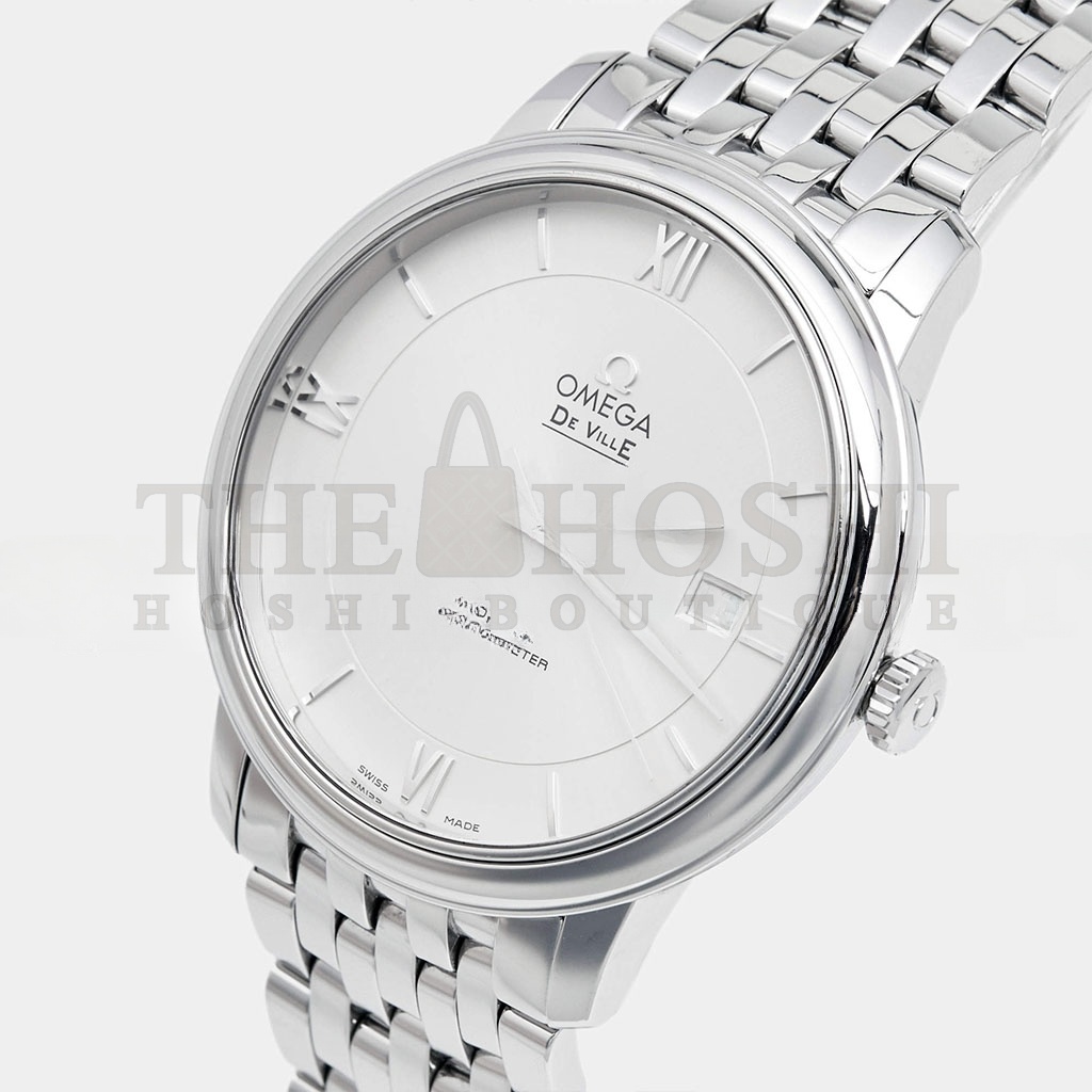 0me*ga SILVER STAINLESS STEEL DE VILLE PRESTIGE 45MM WATCH 424.10.40.20.02.003 Master Quality